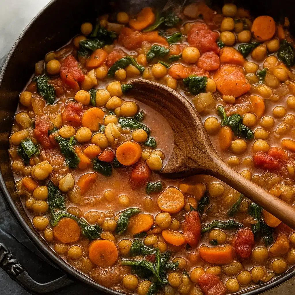 Easy Tuscan Chickpea Soup 9 A bowl of creamy Tuscan chickpea soup garnished with rosemary oil