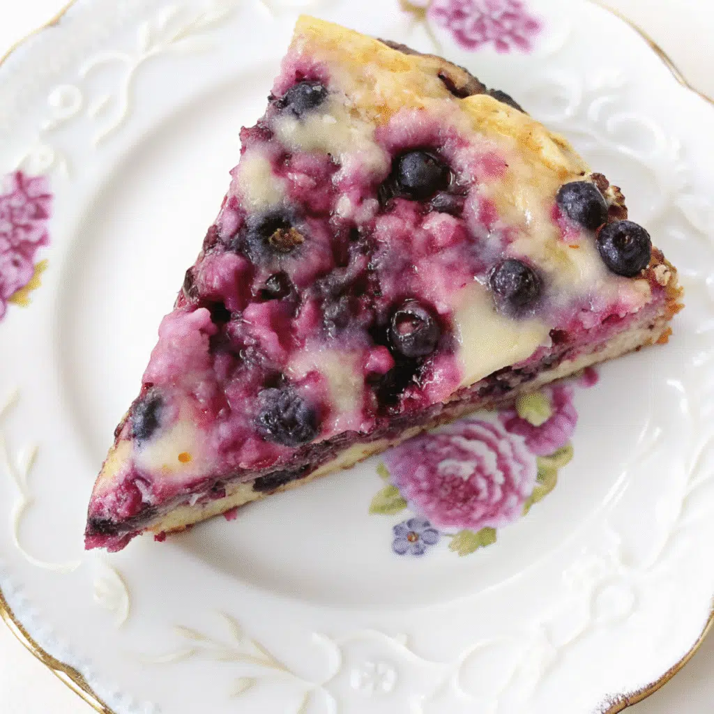 Nova Scotia Blueberry Cream Cake 11 Golden Nova Scotia Blueberry Cream Cake with crumbly crust, blueberries, and cream topping