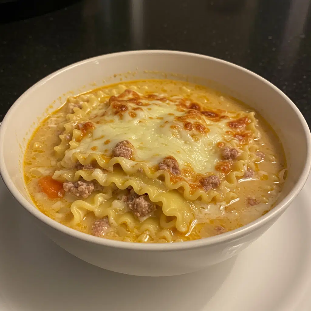 This Alfredo Lasagna Soup is like eating lasagna with a spoon - all the good stuff without the layering