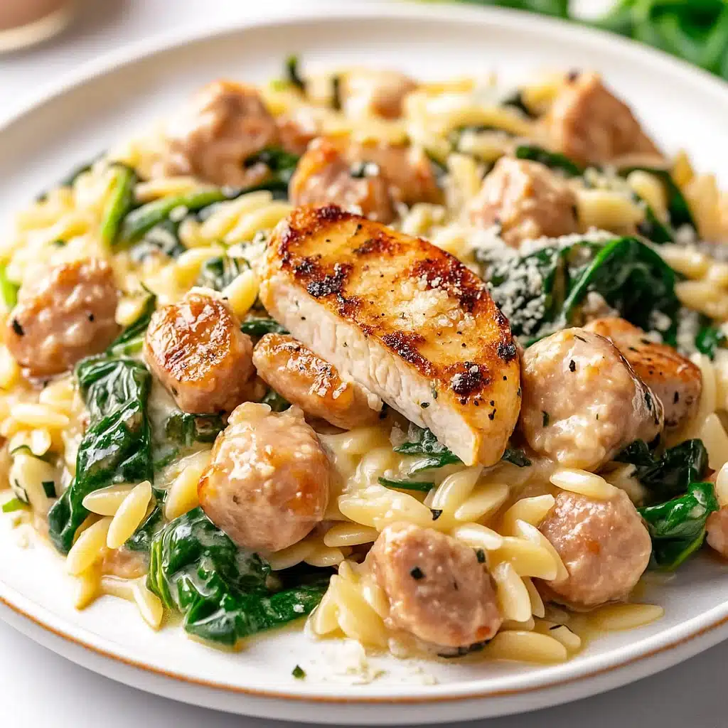 One-pan Chicken Sausage and Broccoli Orzo - the weeknight dinner that actually gets finished