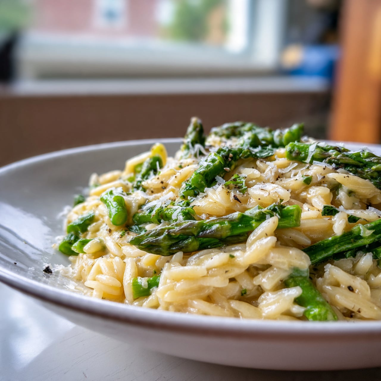 Asparagus AND Parmesan Orzo