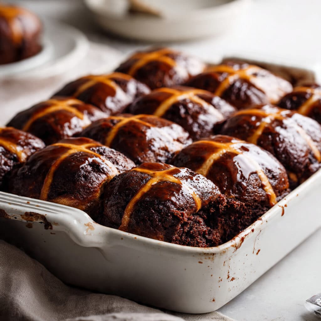 Chocolate Hot Cross Buns