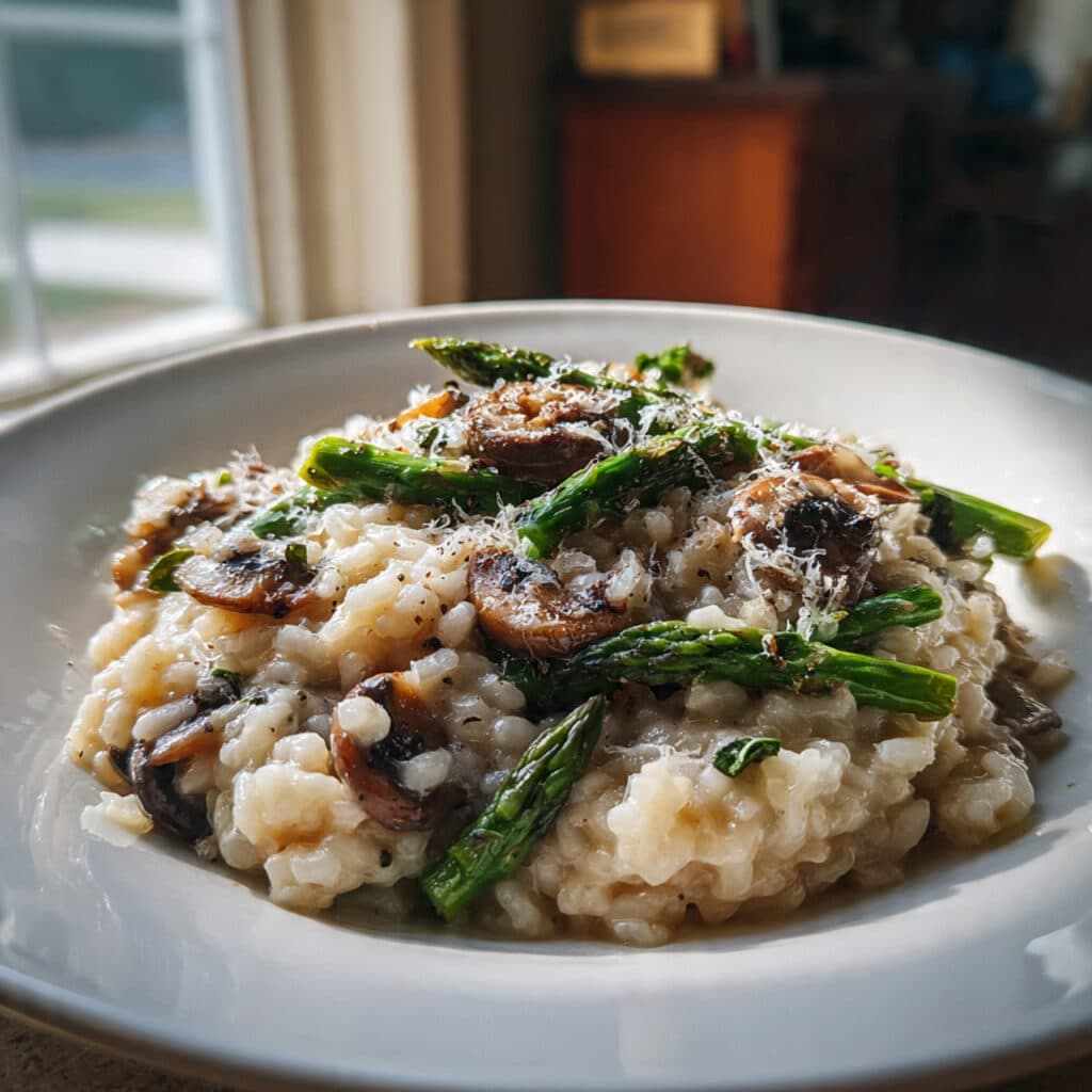Mushroom and Asparagus Risotto 8 Mushroom and Asparagus Risotto