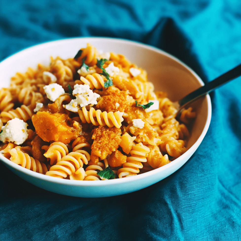 This Baked Feta and Butternut Squash Pasta with Sage and Garlic is fall comfort food at its finest! Creamy, cozy, and absolutely irresistible.