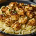 Tender garlic butter chicken bites with creamy pasta pasta - comfort food perfection in 30 minutes