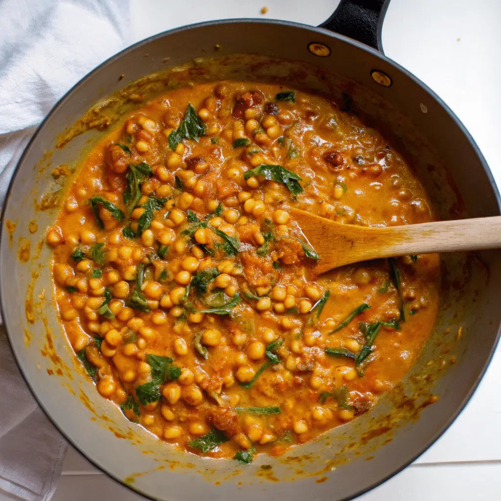 All Recipes 73 A creamy bowl of Marry Me Chickpeas with sun-dried tomatoes and fresh basil, served over rice