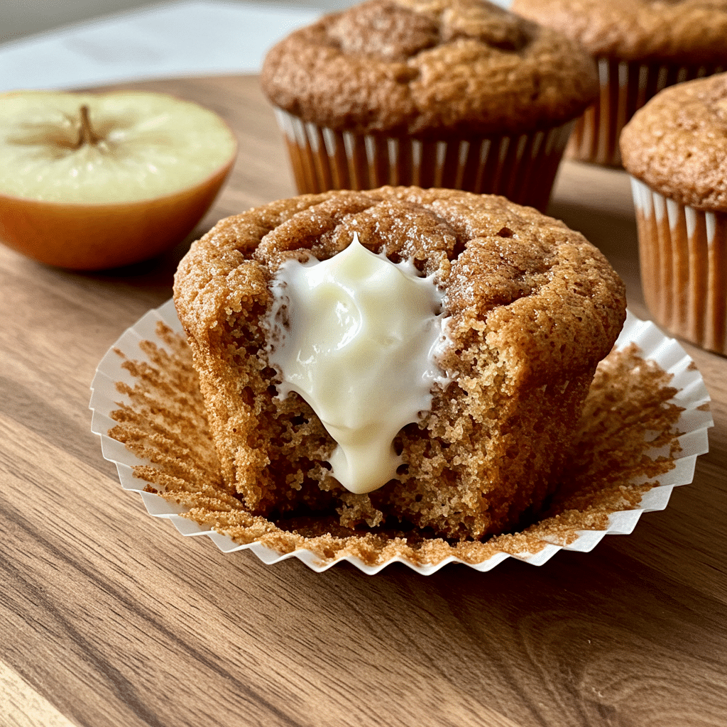 Freshly baked apple cinnamon muffins with golden brown tops covered in cinnamon sugar coating, arranged on a wire cooling rack
