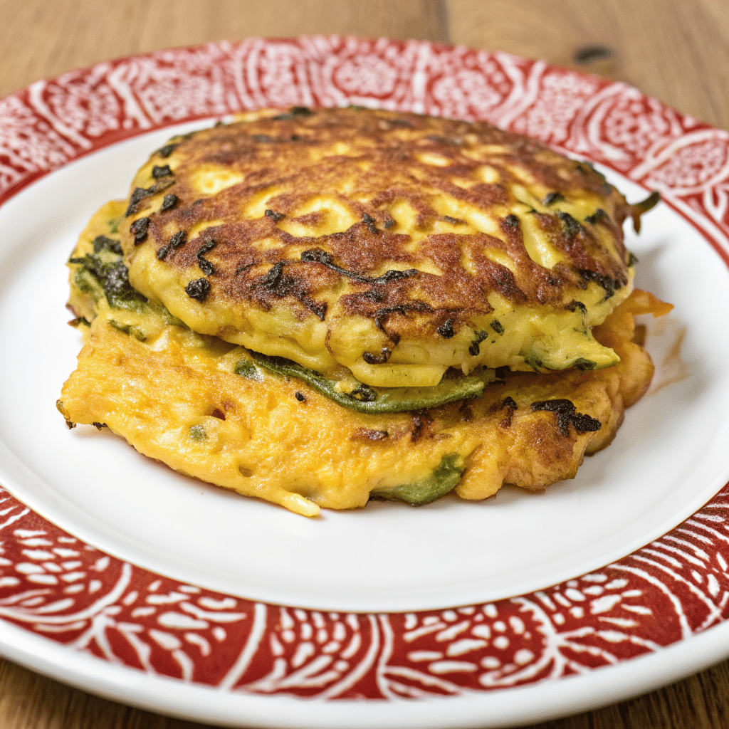 Crispy Zucchini Grilled Cheese 6 Golden-brown crispy Zucchini Grilled Cheese stacked with melted cheddar cheese, served on a white plate with cheese oozing out the sides