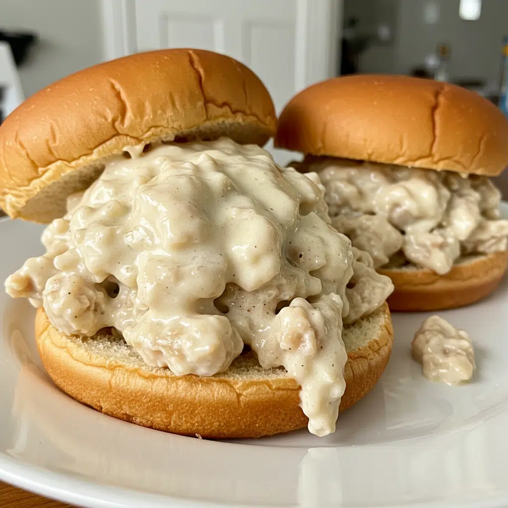 Home Page 7 Creamy Chicken Alfredo Sloppy Joes on toasted buns with melted cheese