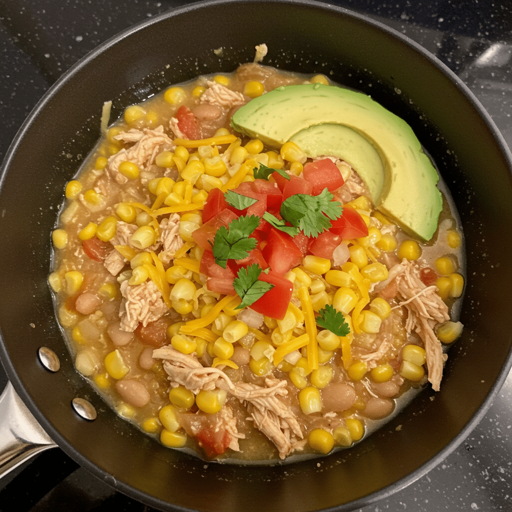 Mexican Street Corn White Chicken Chili - all the elote flavors in a warm bowl for family dinner!