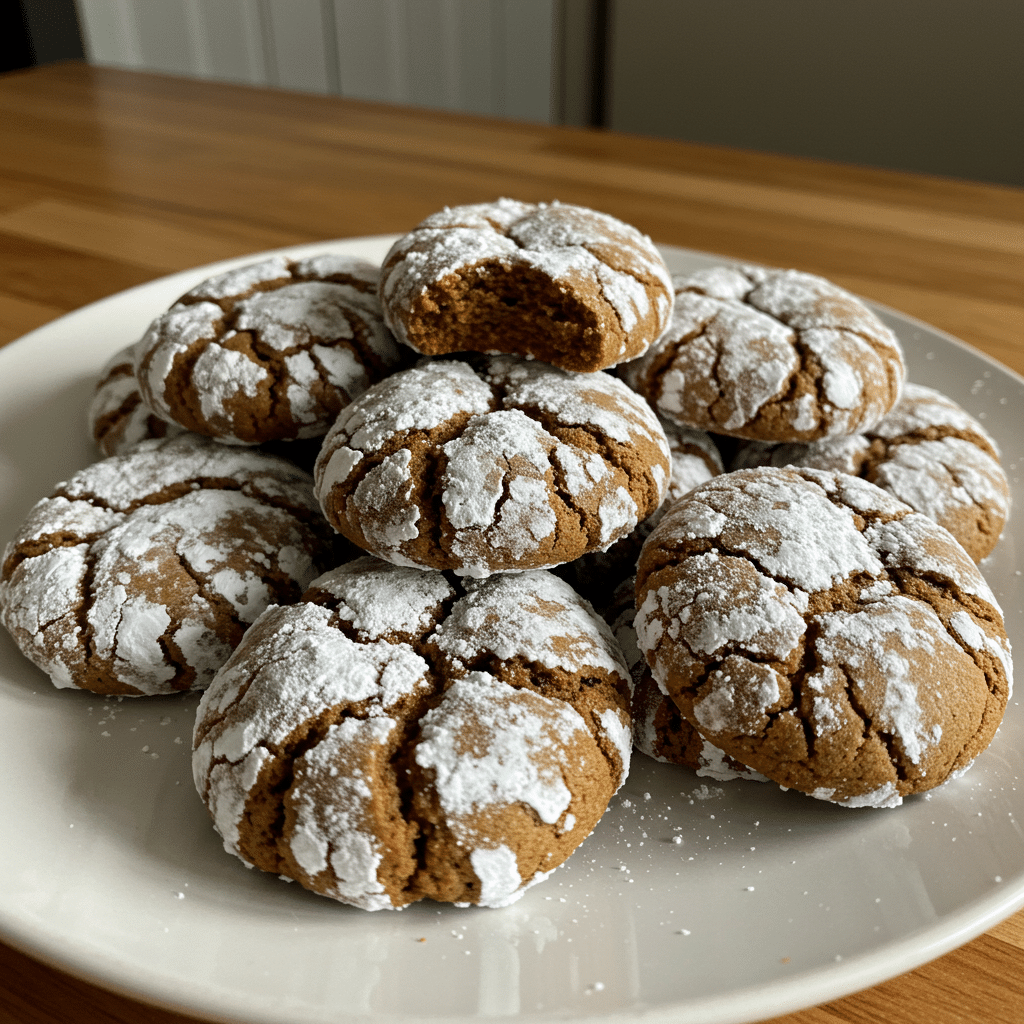 These Gingerbread Crinkle Cookies have the perfect balance of warm spices and gorgeous crackled tops!