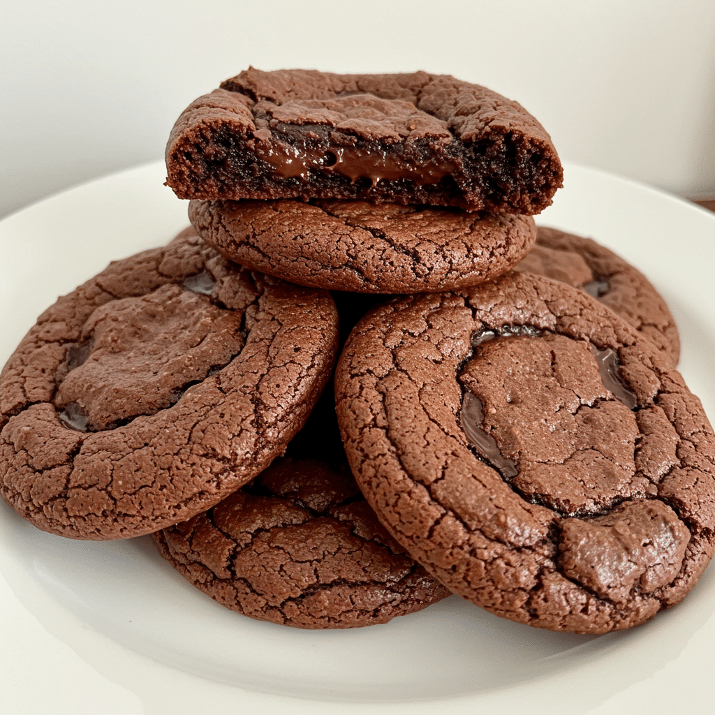 Golden-brown fudgy chewy brookies with melted chocolate chips scattered throughout, cooling on parchment paper with a light dusting of sea salt