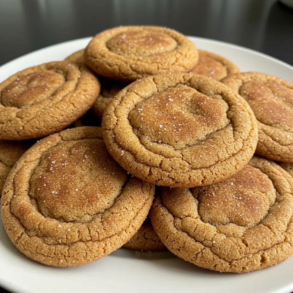Soft brown butter snickerdoodle cookies covered in cinnamon sugar on a cooling rack