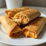 Easy chicken chimichangas made with leftover chicken and stuff from the pantry - ready in 30 minutes and actually crispy