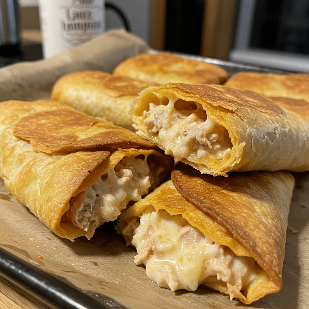 Easy chicken chimichangas made with leftover chicken and stuff from the pantry - ready in 30 minutes and actually crispy