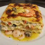Easy Seafood Lasagna 6 This incredible Seafood Lasagna layers sweet lobster, delicate crab, and tender shrimp in a rich creamy sauce - restaurant quality you can make at home!
