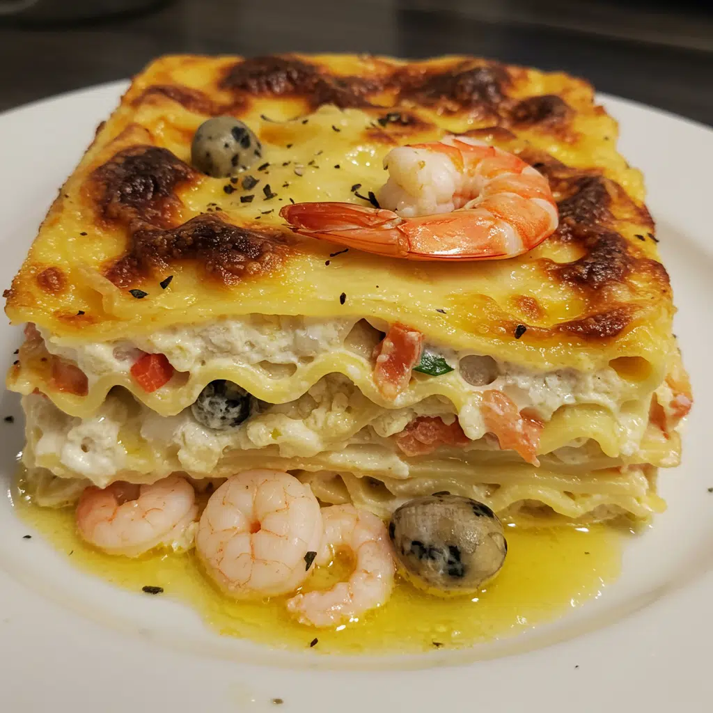 This incredible Seafood Lasagna layers sweet lobster, delicate crab, and tender shrimp in a rich creamy sauce - restaurant quality you can make at home!