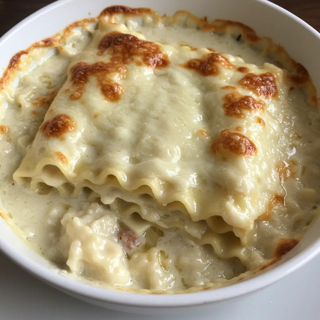 White Lasagna Soup 4 Bowl of creamy white lasagna soup with ricotta, mozzarella, and Parmesan cheese garnish