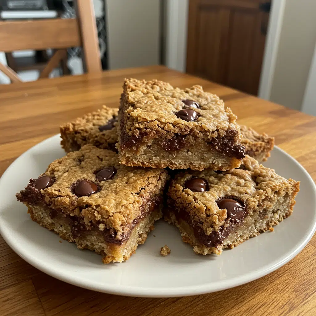Home Page 20 Homemade oatmeal chocolate chip bars cut into squares