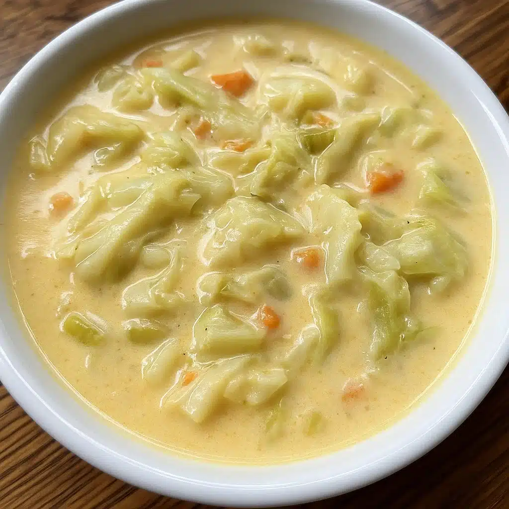 Home Page 6 A steaming bowl of hearty cabbage soup with visible chunks of cabbage, carrots, potatoes, and white beans, garnished with fresh parsley, served alongside crusty bread