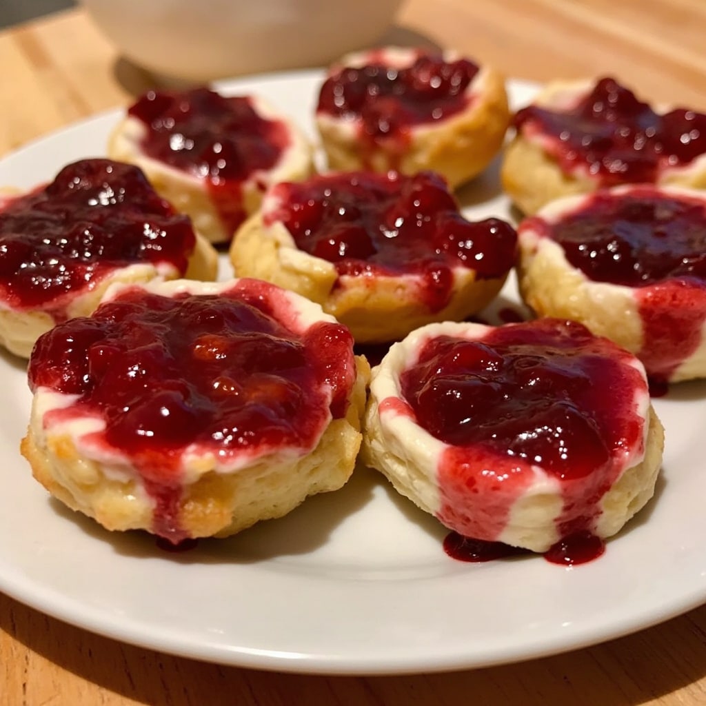These easy Cranberry Brie Bites are the perfect holiday appetizer! Buttery puff pastry filled with creamy brie and tangy cranberry sauce - ready in just 25 minutes and always the first to disappear at parties