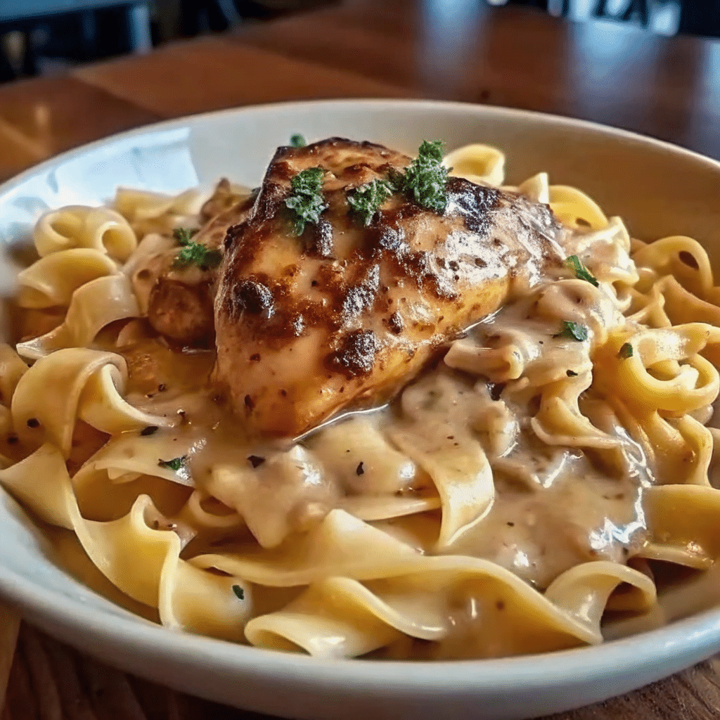 One Pan Chicken with Buttered Noodles—creamy, comforting, and made entirely in one skillet for easy weeknight cooking