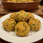 These Thanksgiving Stuffing Balls are crispy on the outside, buttery and tender on the inside, and SO much easier to serve than traditional stuffing!
