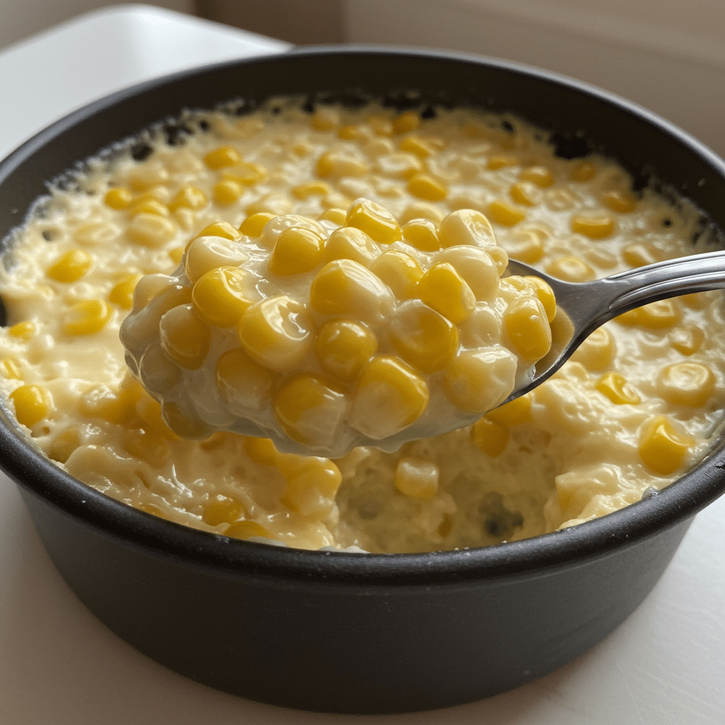 Creamy Corn Bliss is made with simple ingredients like frozen corn, heavy cream, and a touch of sugar for the perfect sweet and savory side dish that's ready in minutes!