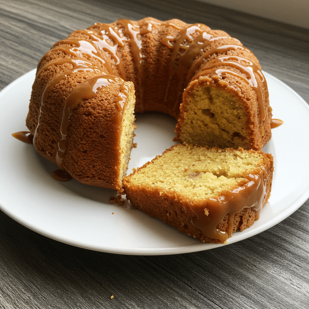 Apple Bundt Cake with Caramel Glaze is perfectly moist, loaded with fresh Granny Smith apples, and topped with an irresistible homemade caramel sauce!