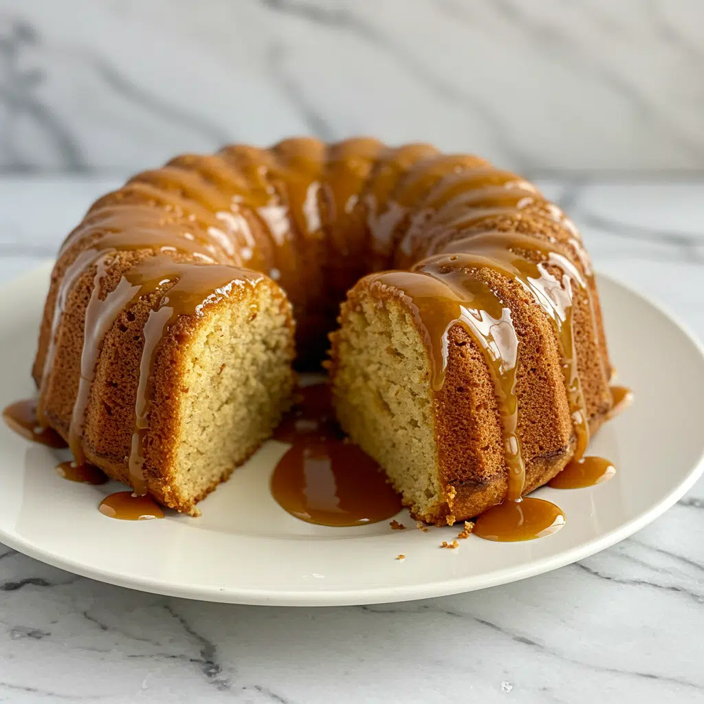 Apple Bundt Cake with Caramel Glaze is perfectly moist, loaded with fresh Granny Smith apples, and topped with an irresistible homemade caramel sauce!