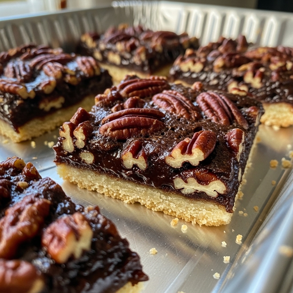 Chocolate Pecan Pie Bars – All the flavor of classic pecan pie with chocolate chips