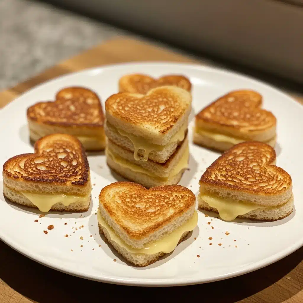 Mini Grilled Cheese Hearts (Perfect for Valentine's Day or Any Day!) 8 Mini Grilled Cheese Hearts are crispy, buttery, and filled with perfectly melted cheese