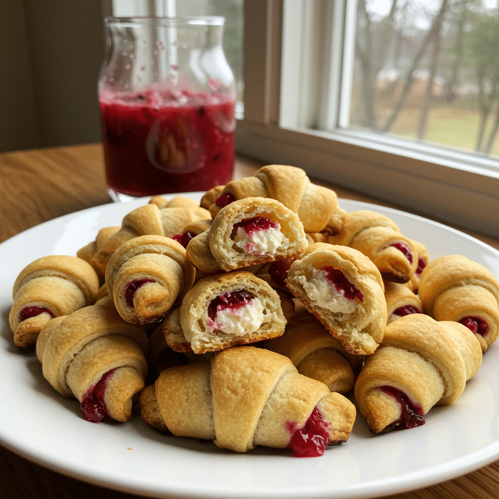 These Cranberry Cream Cheese Crescent Bites are the ultimate holiday appetizer! Flaky, creamy, sweet, savory, and a little spicy – they're absolutely irresistible and disappear in minutes at every party!