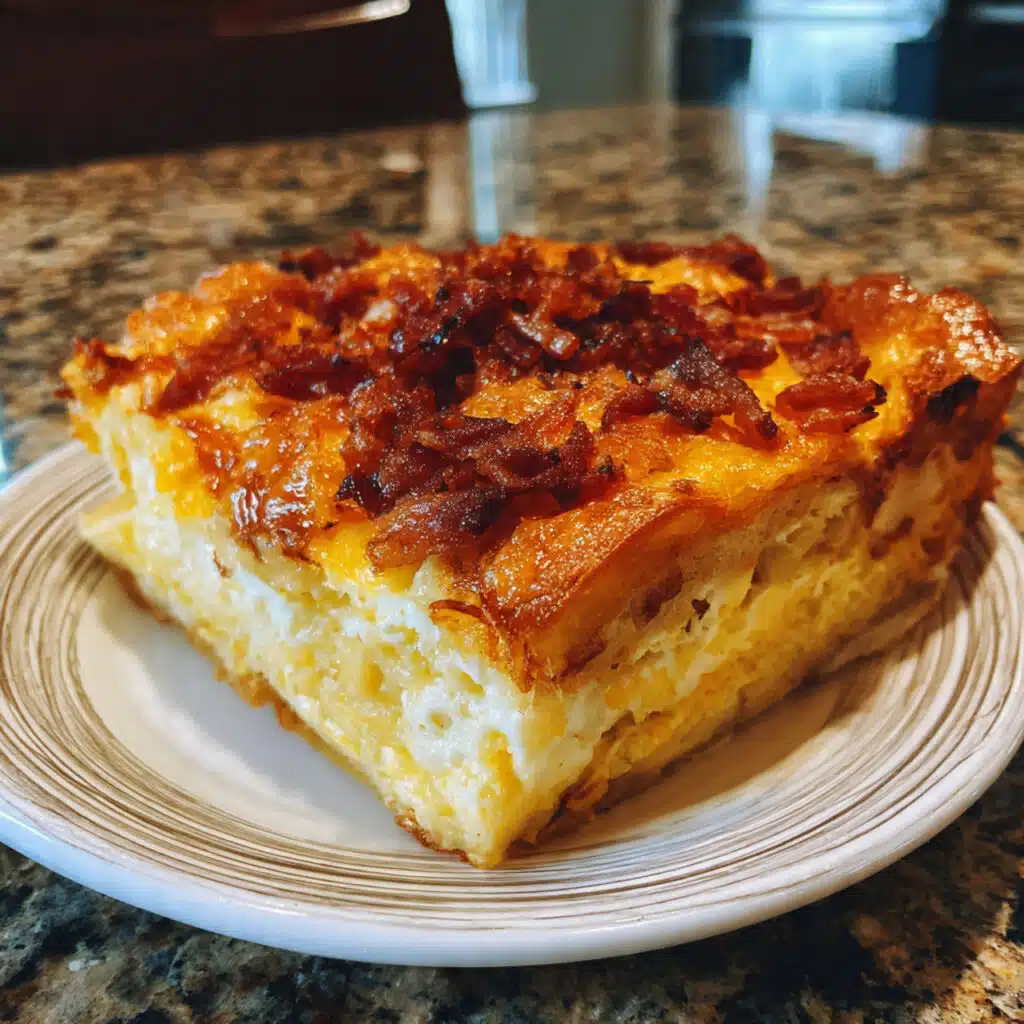 Easy Overnight Croissant Breakfast Casserole 8 Overnight Croissant Breakfast Casserole – the make-ahead brunch hero that lets you sleep in! Buttery croissants, savory sausage, melted cheese, and a rich custard