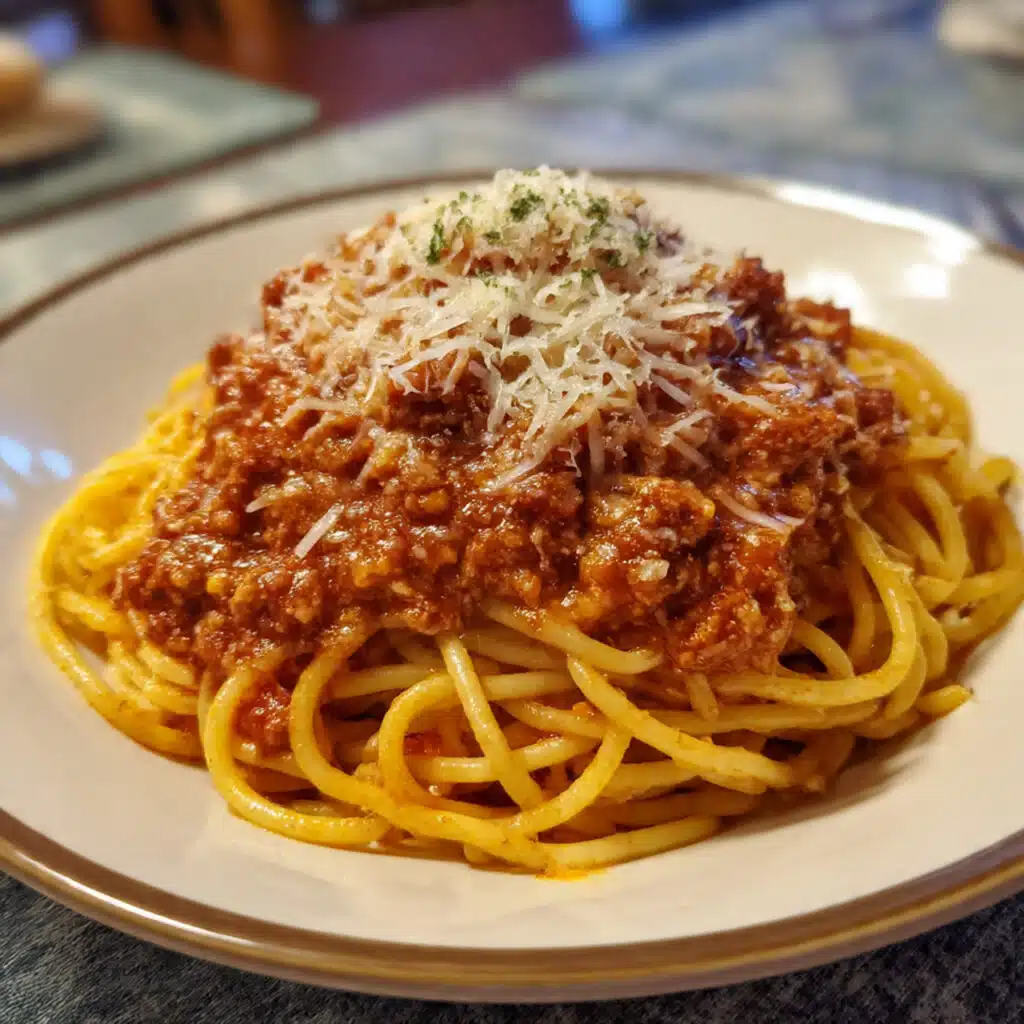 One Pot Spaghetti with Meat Sauce 8 homemade spaghetti with meat sauce is comfort food at its finest! Rich, meaty, and loaded with Italian flavors—it's the recipe your family will request again and again. Perfect for Sunday dinners or easy meal prep