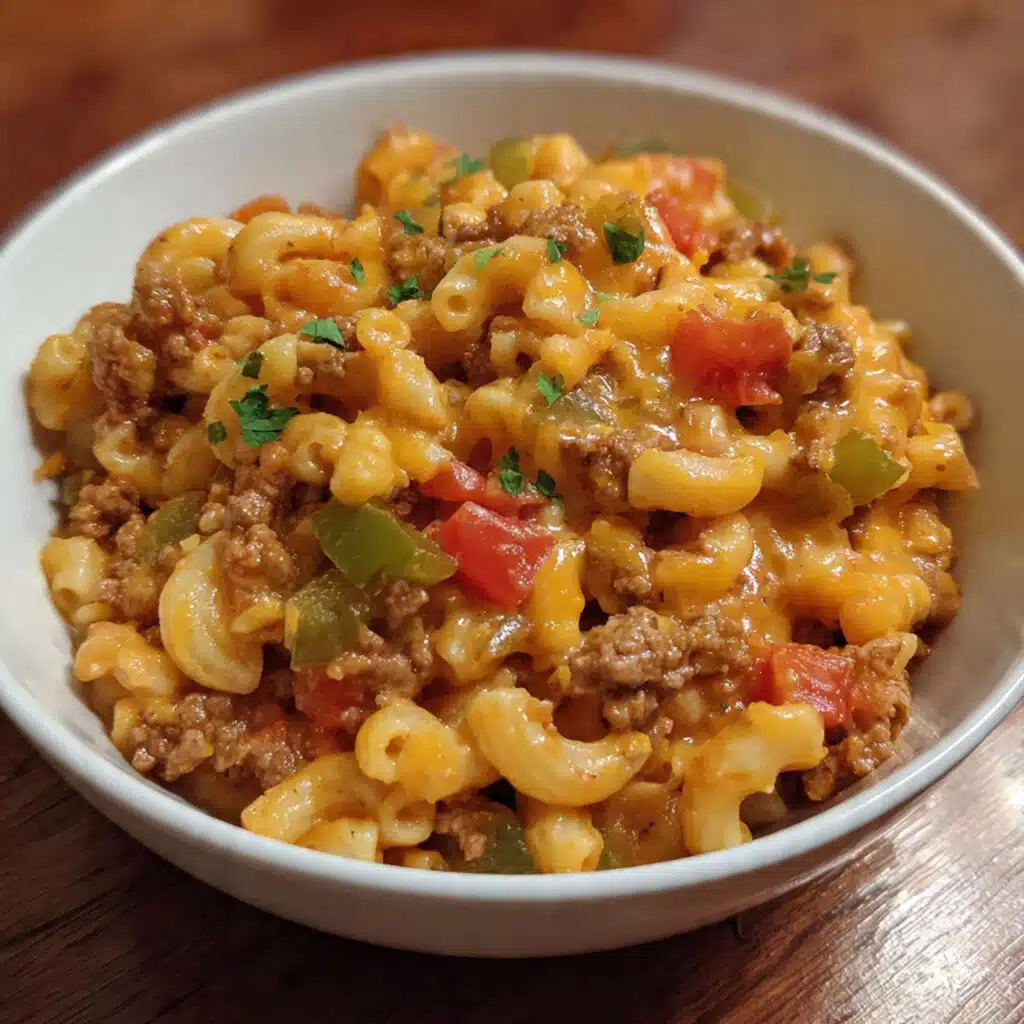One Pot Cheesy Taco Mac – the ultimate 30-minute comfort food that combines taco flavors with creamy mac and cheese! Perfect for busy weeknights.