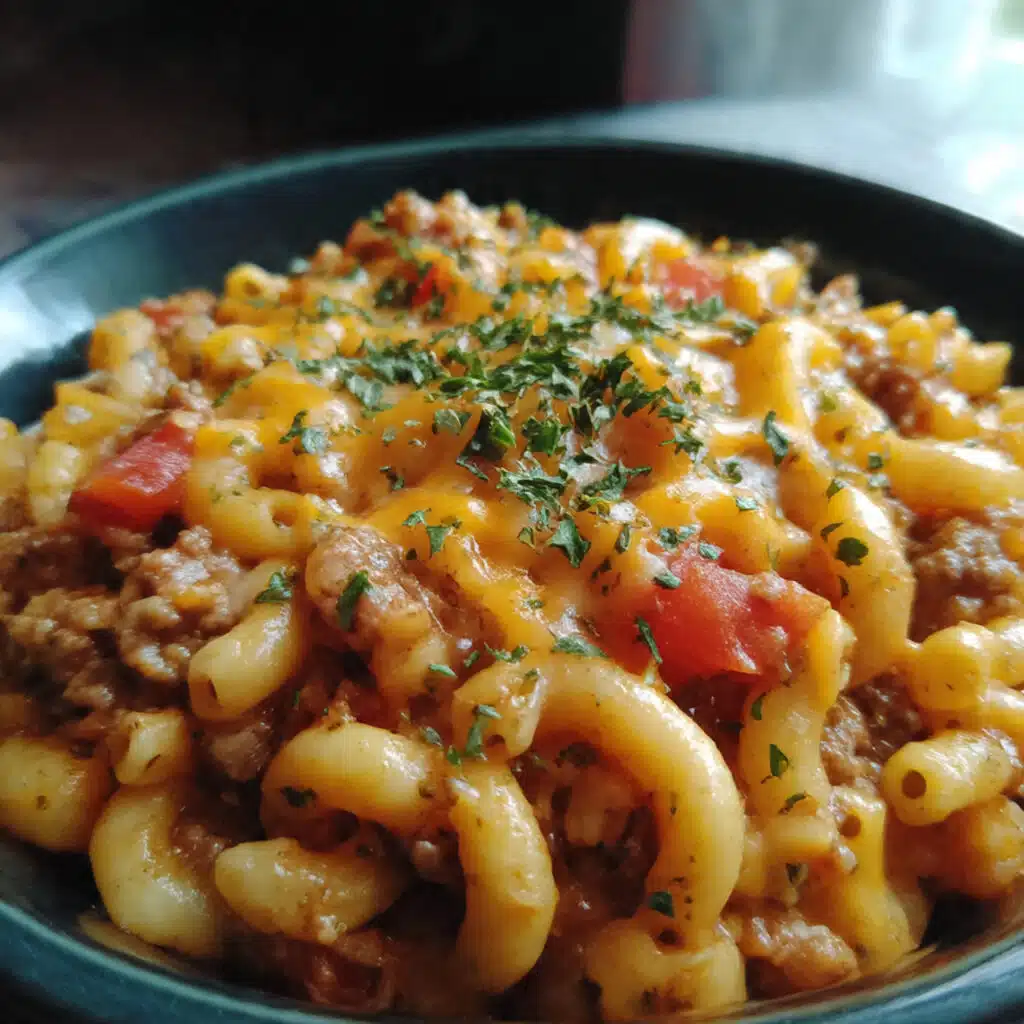 This Cheesy One Pot Beef is pure comfort food magic! Tender macaroni, savory ground beef, and melty cheddar cheese all cooked together in one pot for easy cleanup. Ready in just 30 minutes