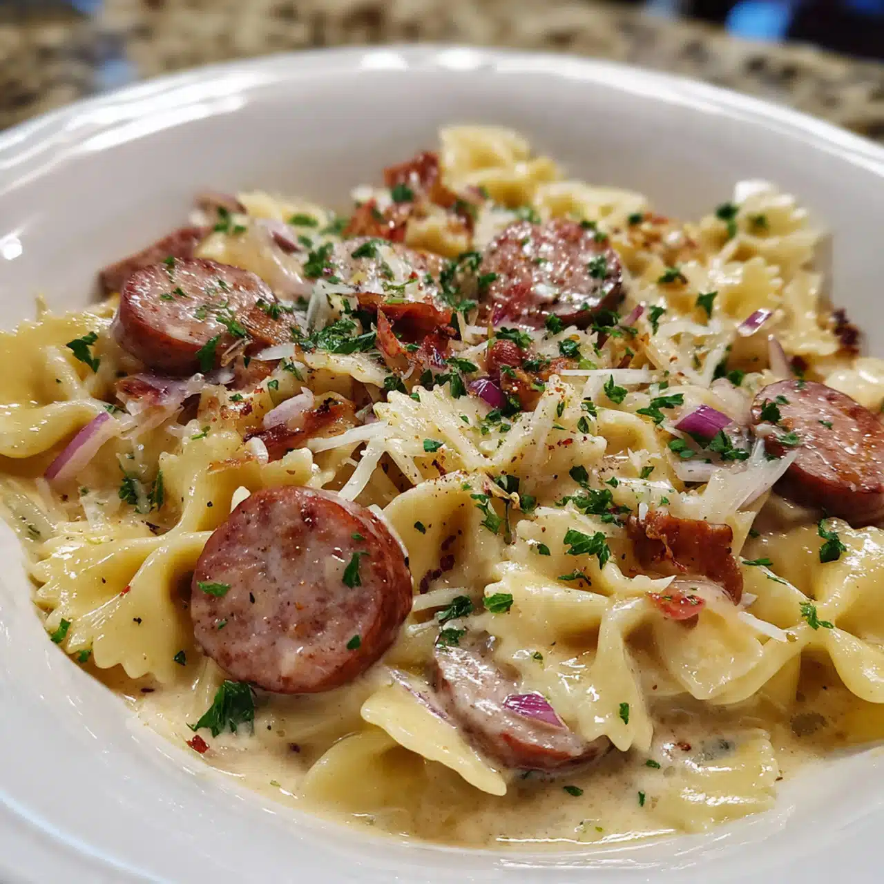 One Pot Cheesy Sausage Pasta 8 One Pot Cheesy Sausage Pasta