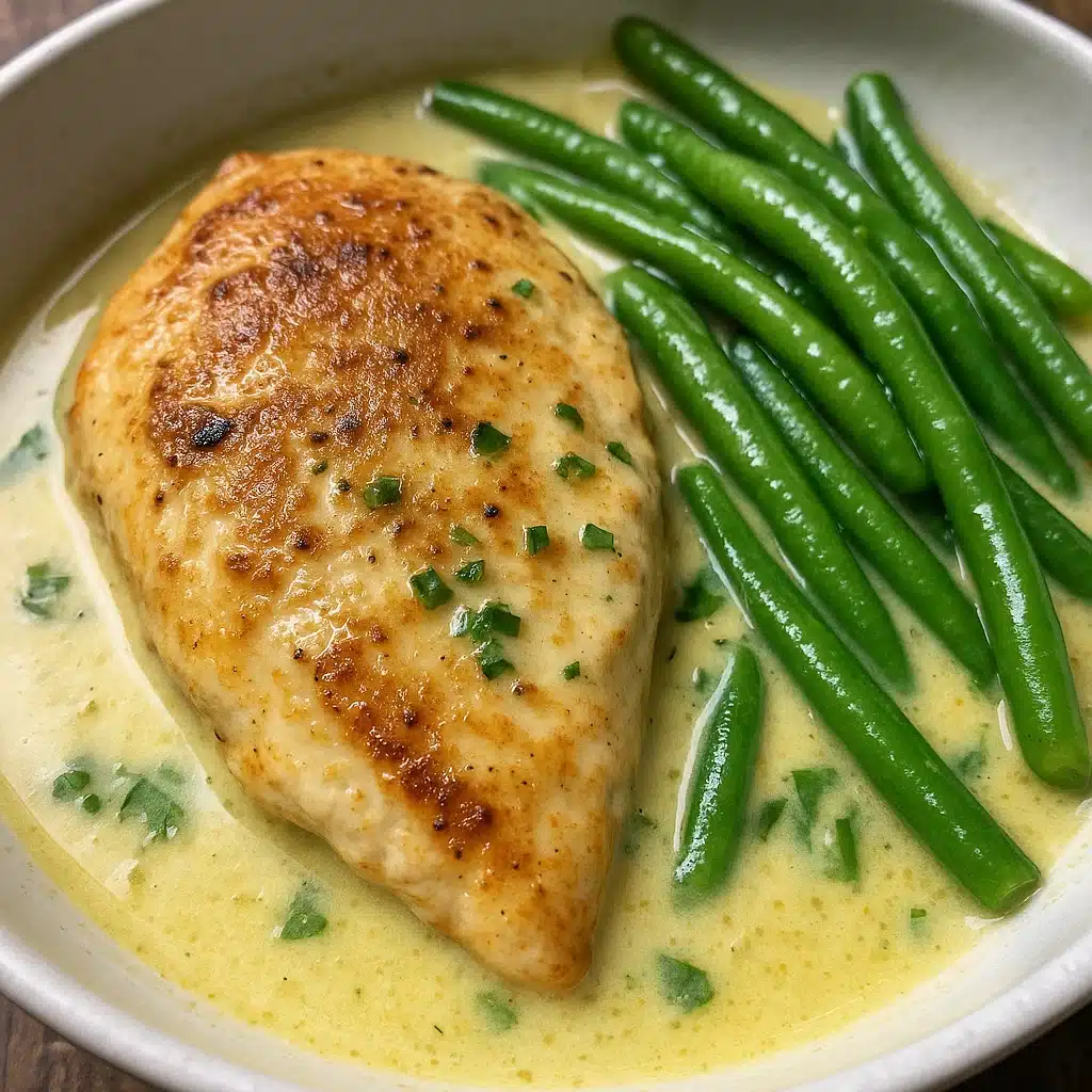 Coconut Lime Chicken with Green Beans 6 Creamy coconut lime chicken with green beans in a skillet, garnished with fresh cilantro and lime wedges, served over white rice