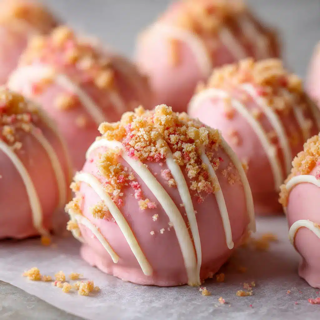 Strawberry Shortcake Cheesecake Truffles 7 Strawberry Shortcake Cheesecake Truffles taste just like those nostalgic Good Humor ice cream bars! No-bake, make-ahead