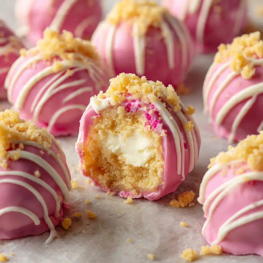 Strawberry Shortcake Cheesecake Truffles 5 Strawberry Shortcake Cheesecake Truffles taste just like those nostalgic Good Humor ice cream bars! No-bake, make-ahead
