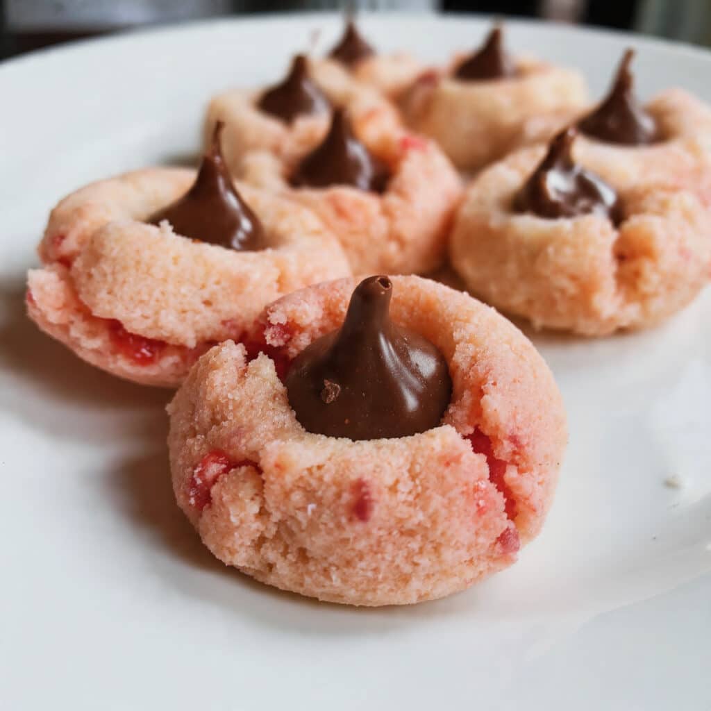 Strawberry Kiss Cookies are soft, buttery, and absolutely gorgeous! Perfect for Valentine's Day or any special occasion