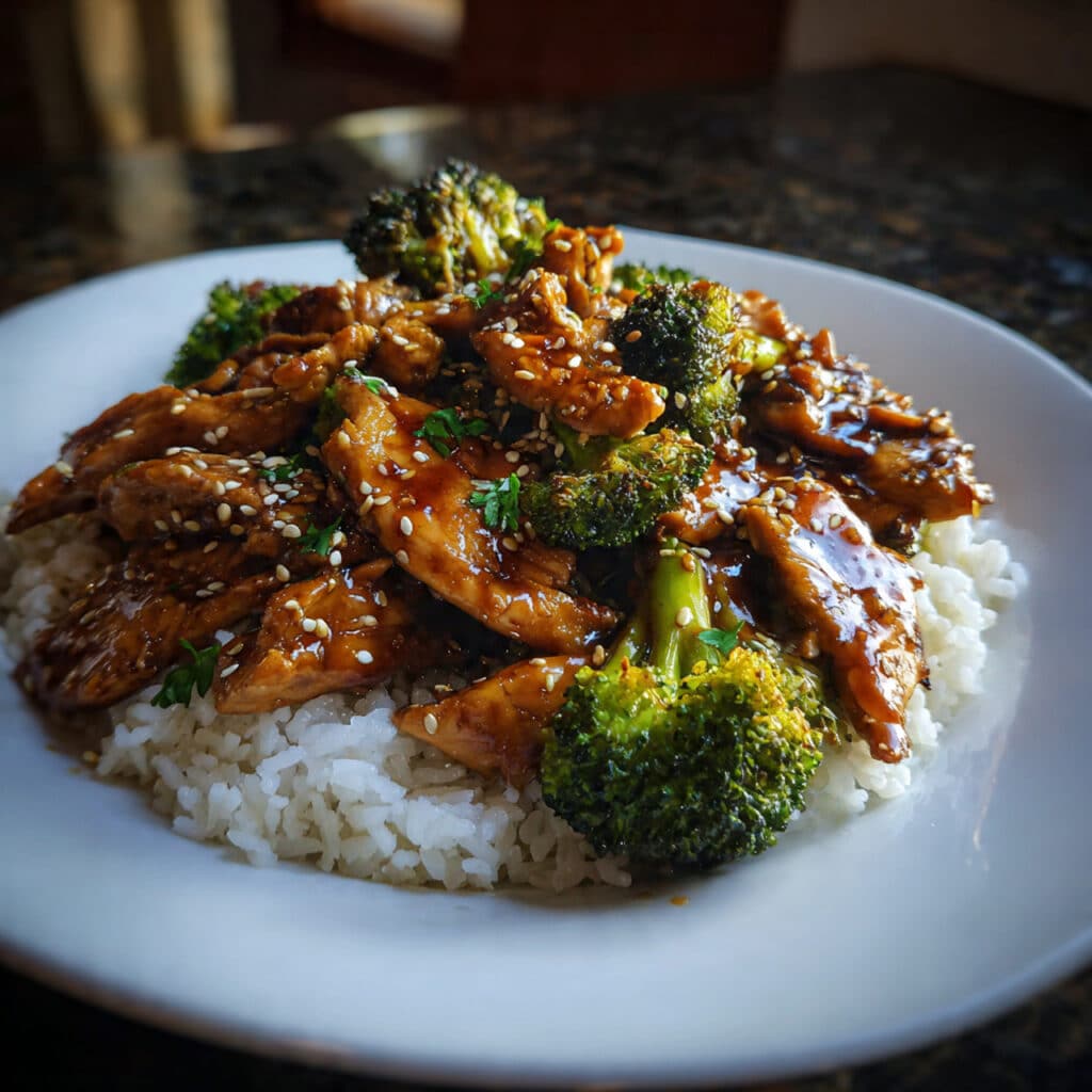 30-Minute Teriyaki Chicken and Broccoli - better than takeout and made in one pan! This weeknight dinner favorite features tender chicken, crisp broccoli, and a homemade teriyaki sauce