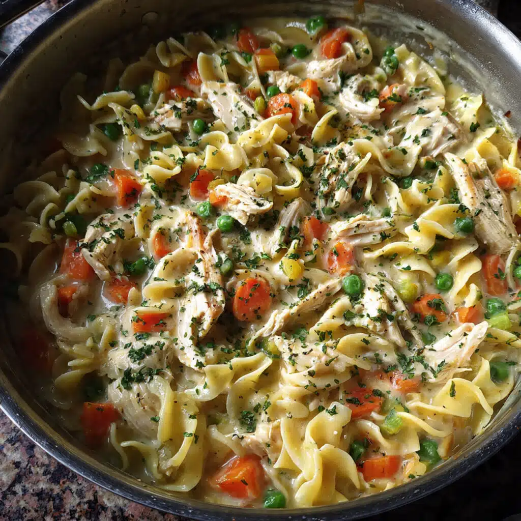 Chicken Pot Pie Pasta brings all the cozy comfort of classic chicken pot pie to your dinner table in just 30 minutes