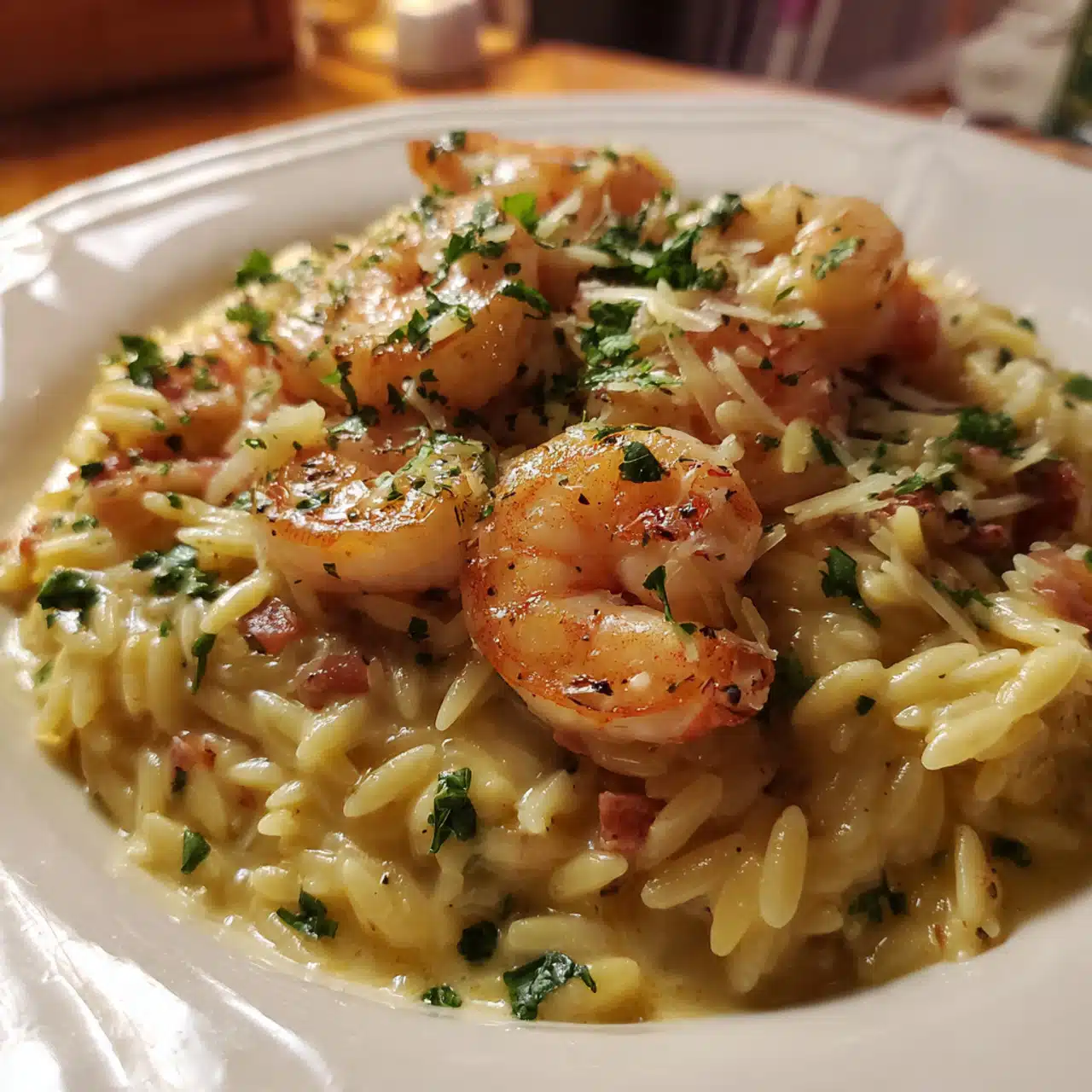 One Pan Shrimp Scampi Orzo