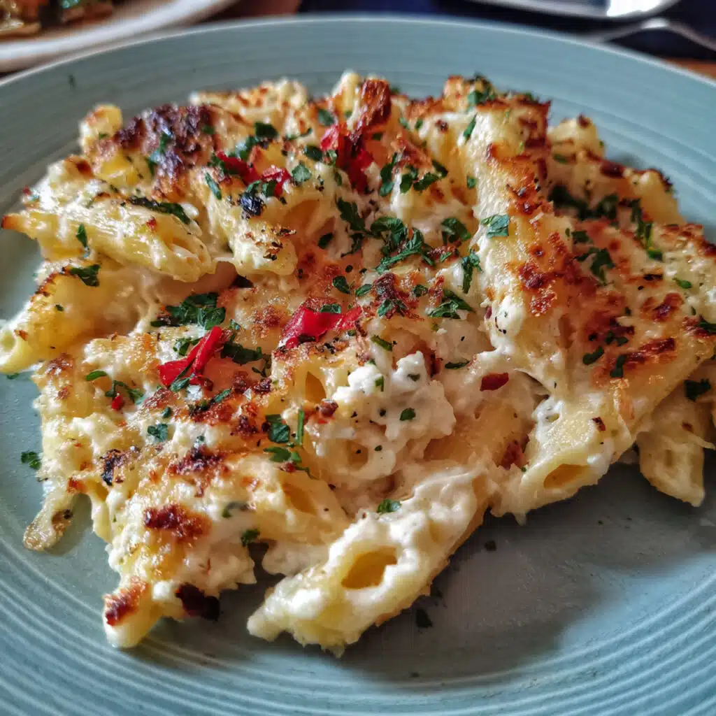 Palmini Baked Feta Pasta is low-carb comfort food at its finest! Creamy, tangy feta melts into sweet burst tomatoes for the easiest weeknight dinner.