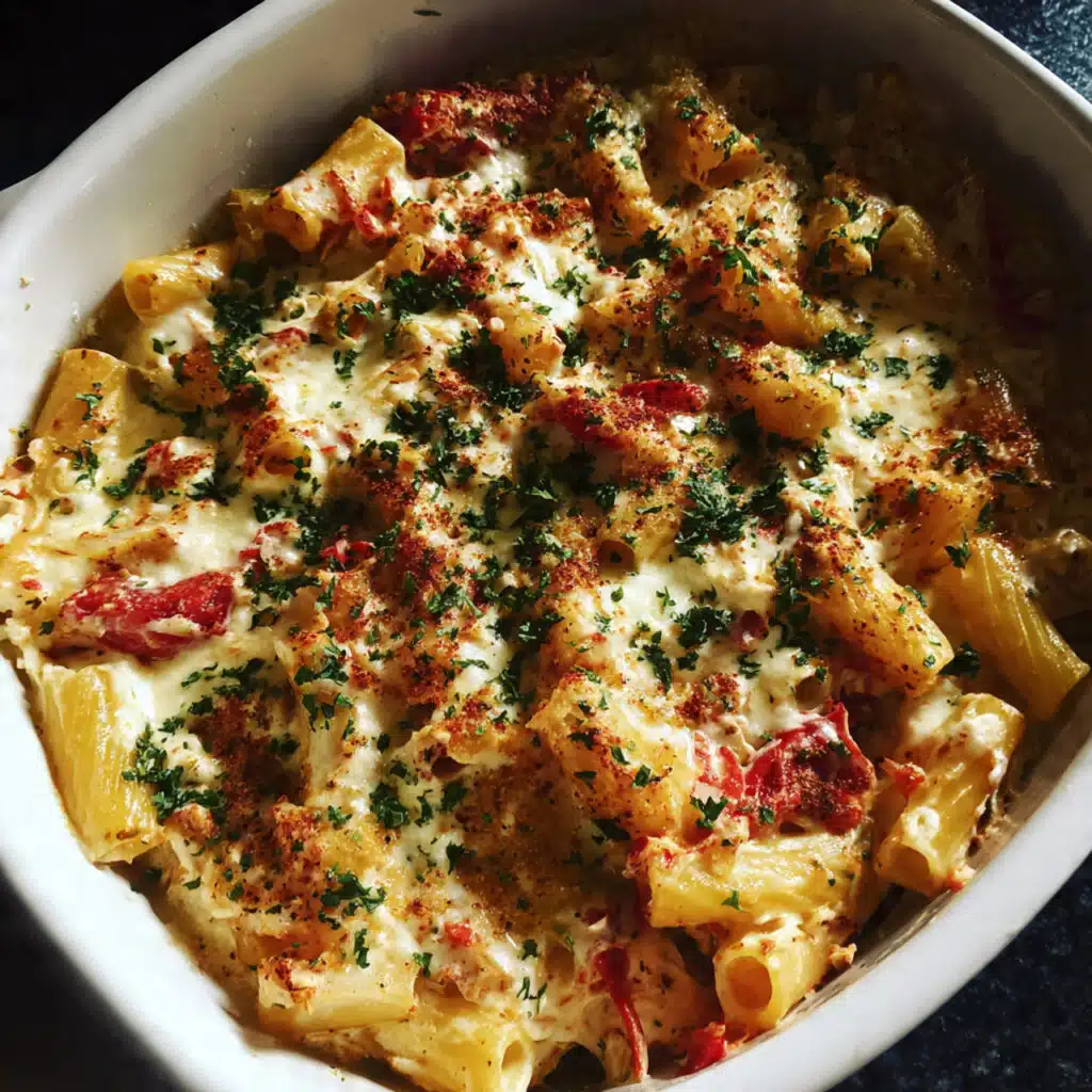 Palmini Baked Feta Pasta is low-carb comfort food at its finest! Creamy, tangy feta melts into sweet burst tomatoes for the easiest weeknight dinner.