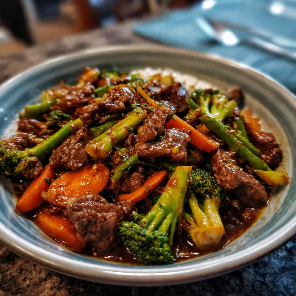 Ground Beef Stir Fry – Better than takeout and ready in 30 minutes! This one-pan wonder is loaded with tender beef, crisp vegetables, and a sweet-savory sauce