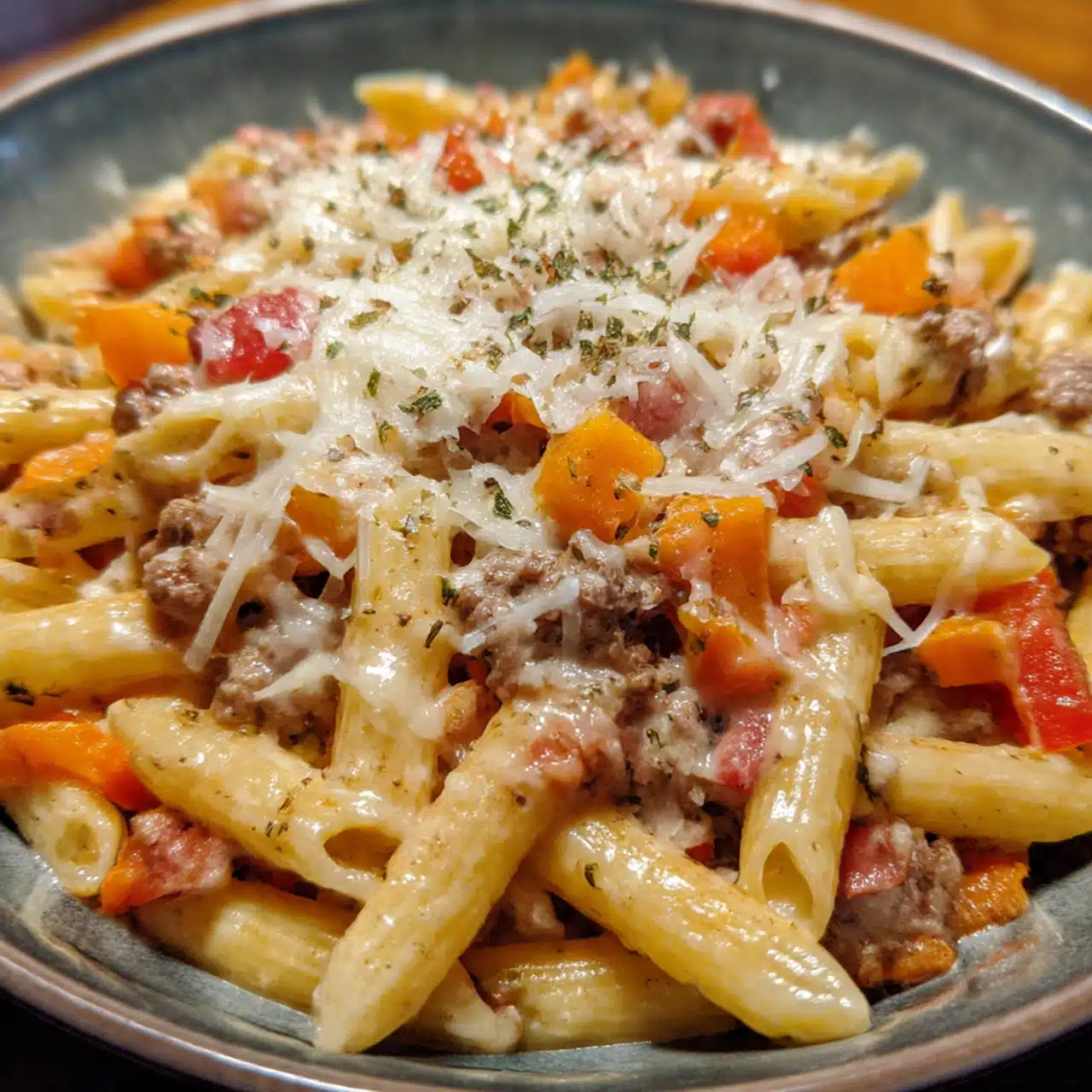 One Pot Cheesy Penne Pasta