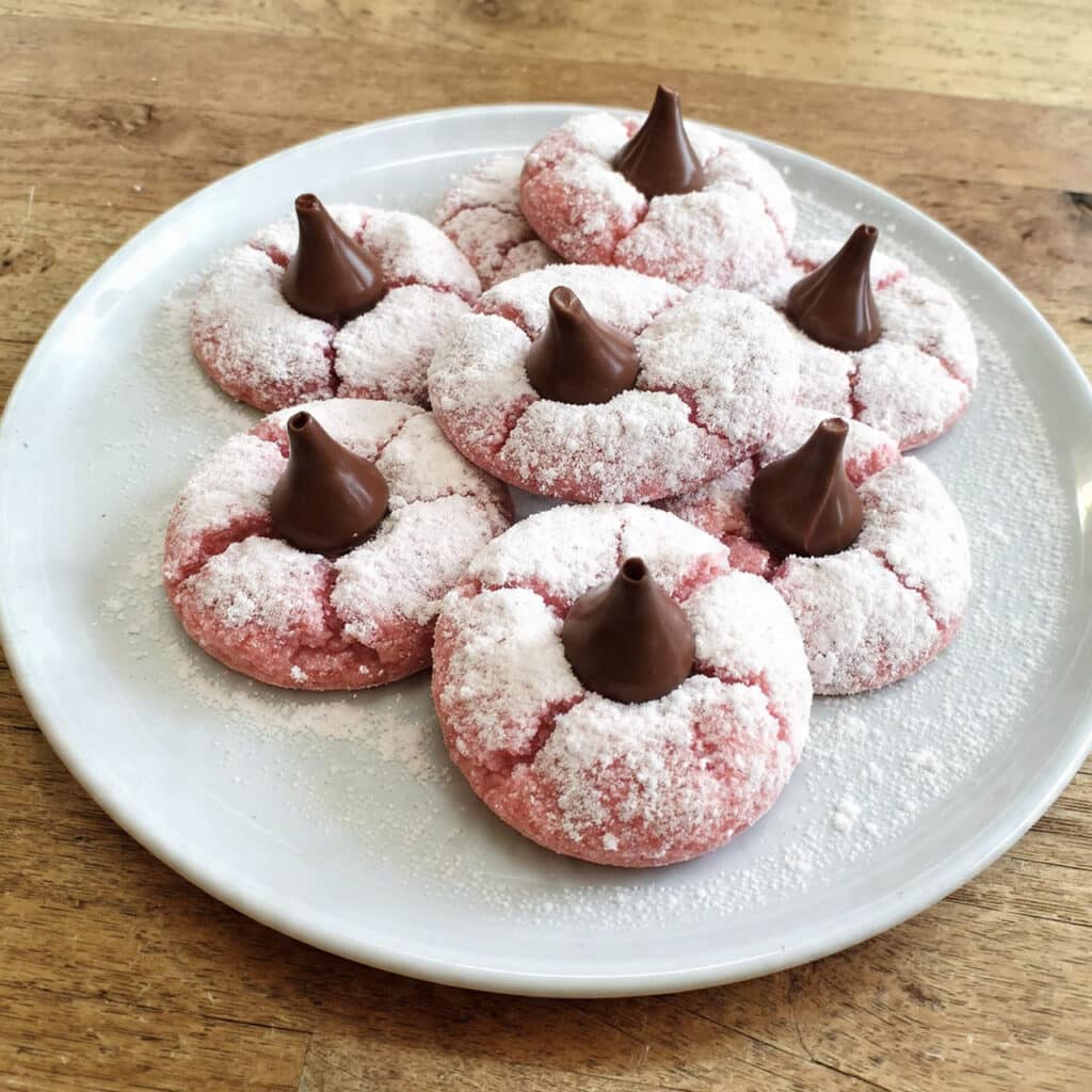 Strawberry Kiss Cookies are soft, buttery, and absolutely gorgeous! Perfect for Valentine's Day or any special occasion